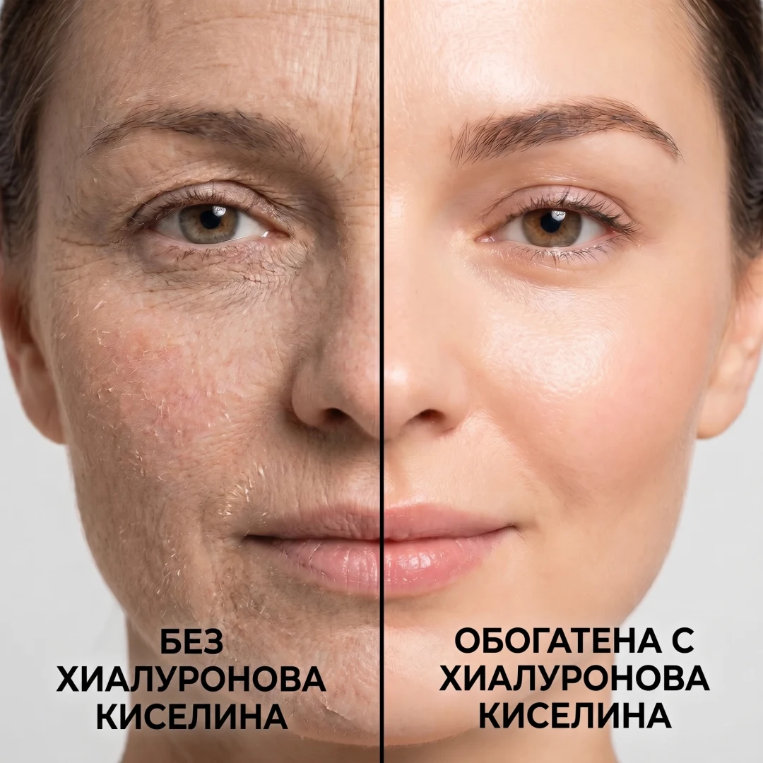 Кожа без хиалуронова киселина vs обогатена с хиалуронова киселина